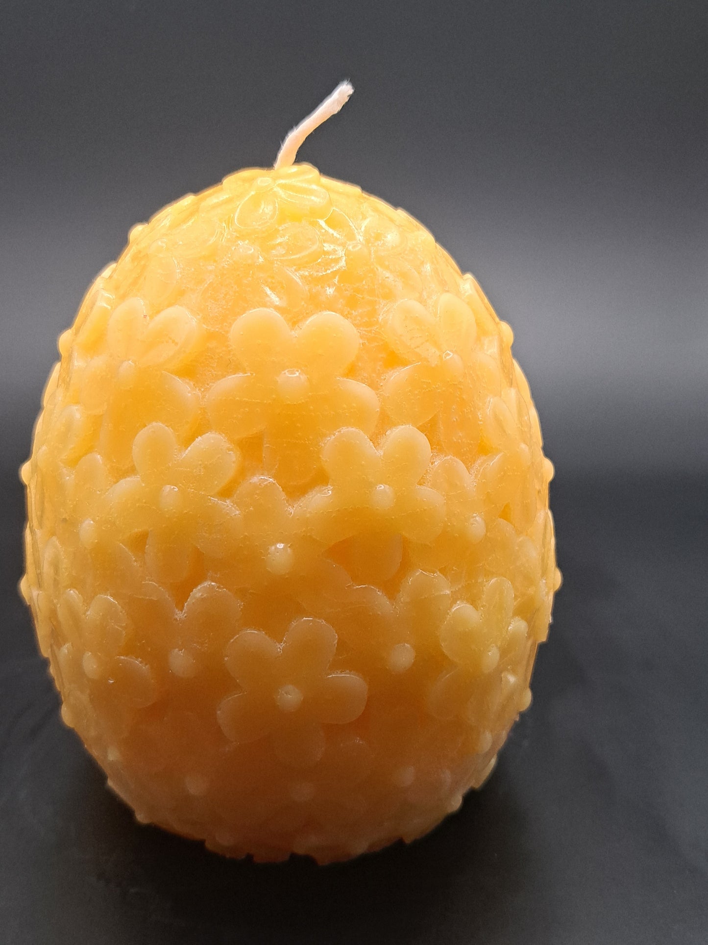 Yellow flower egg candle
