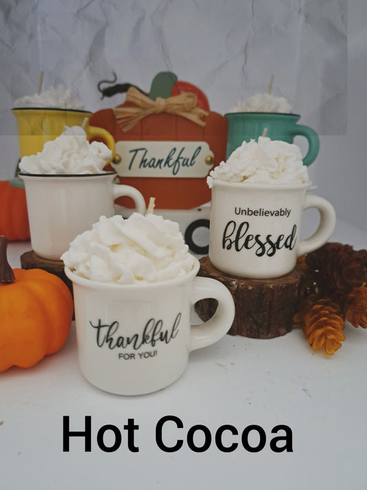 Hot cocoa candle for fall