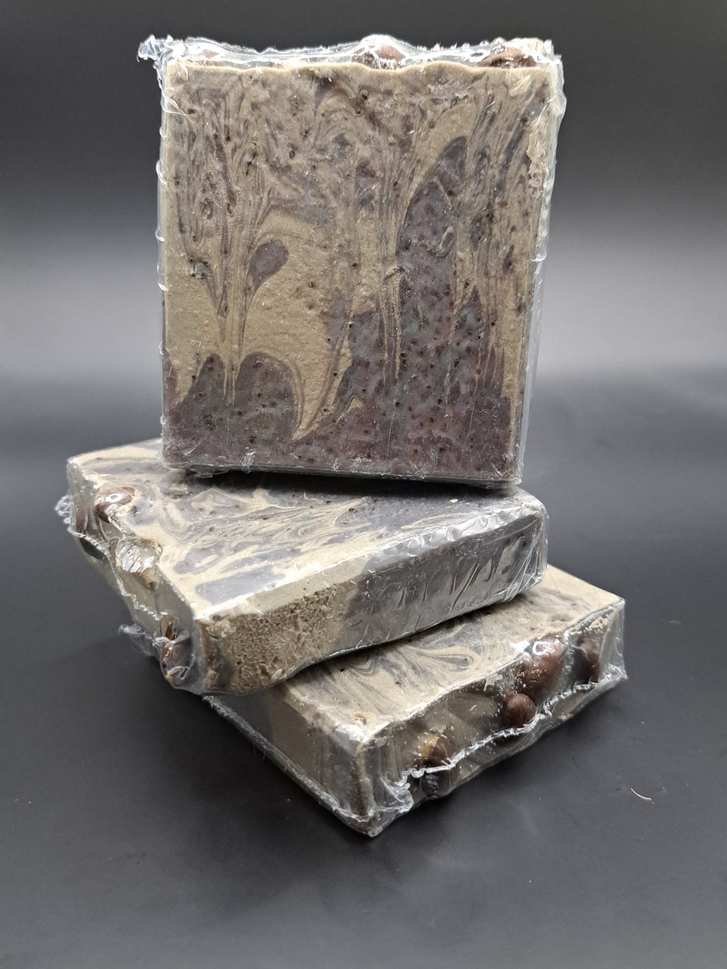 Coffee soap. Made with real coffee.
