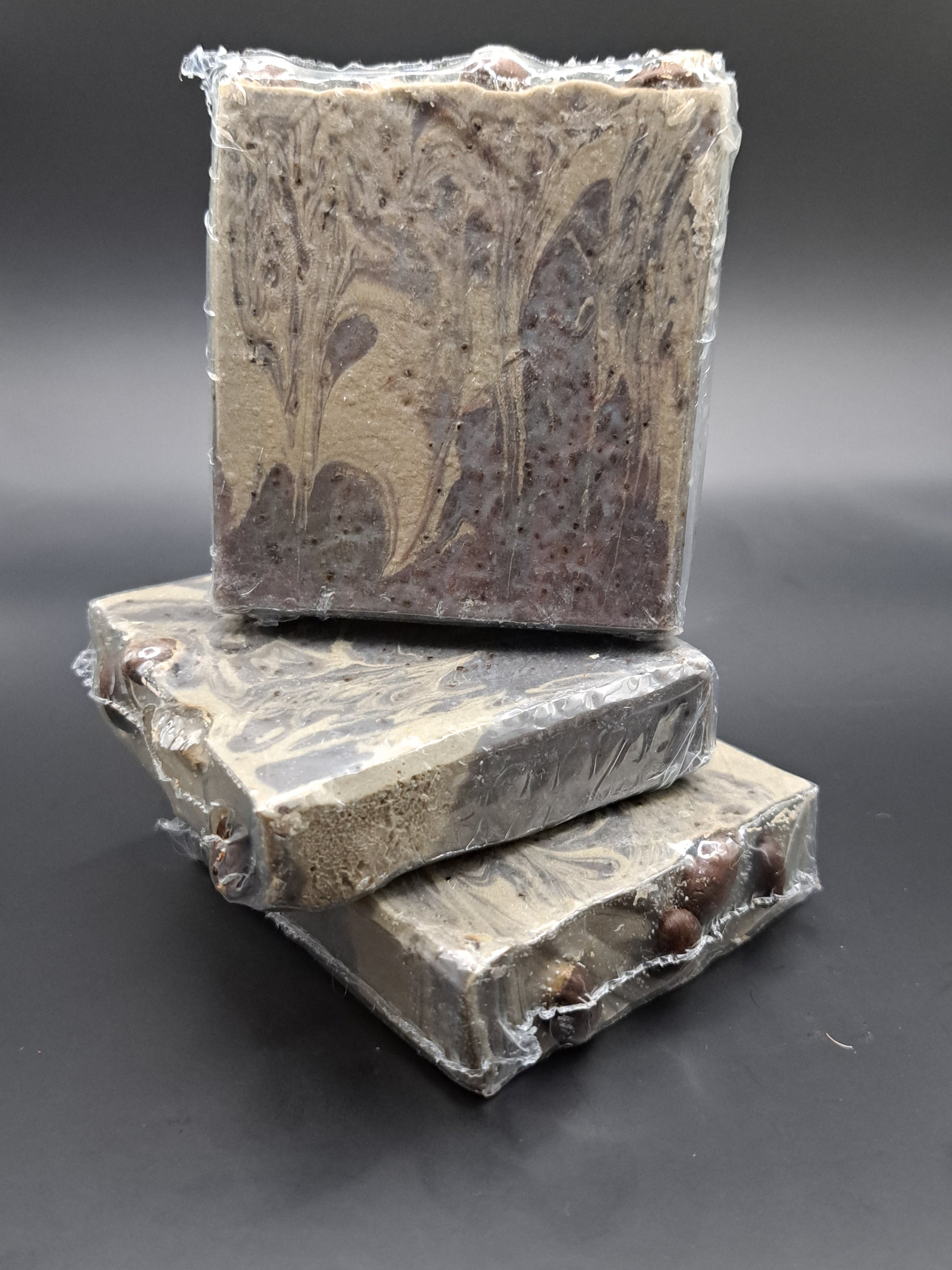 Coffee soap. Made with real coffee.