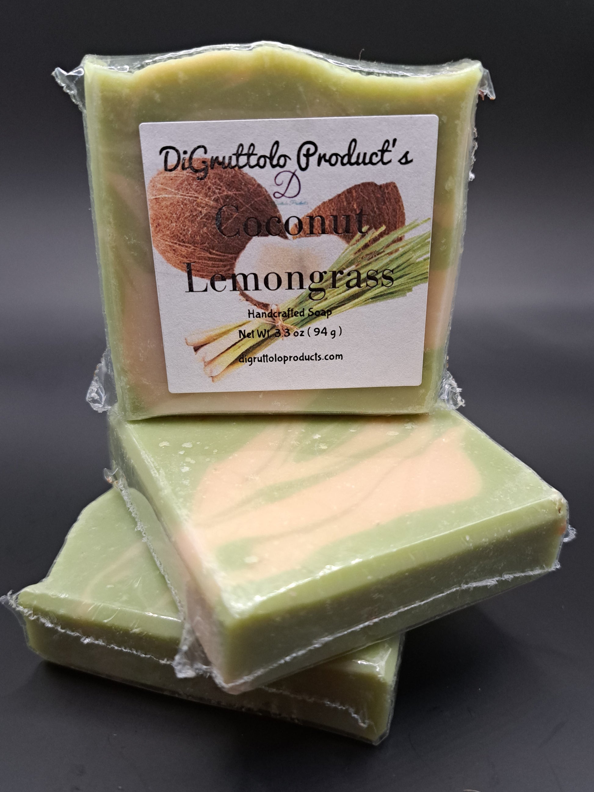 Coconut and Lemongrass handmade soap.