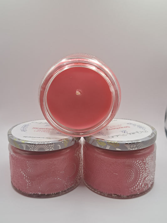 Strawberry soy candle