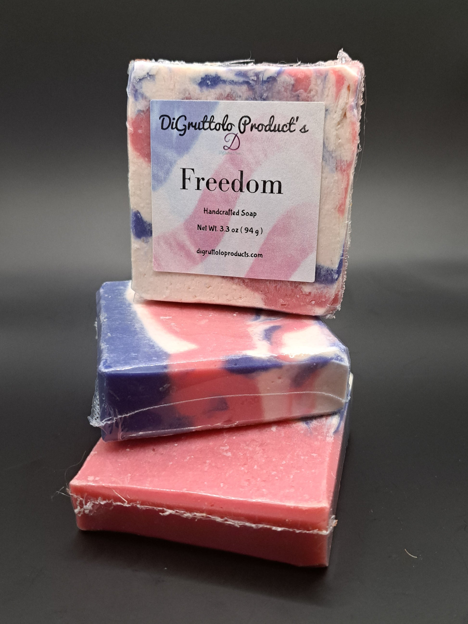 Freedom an red white and blue handmade soap